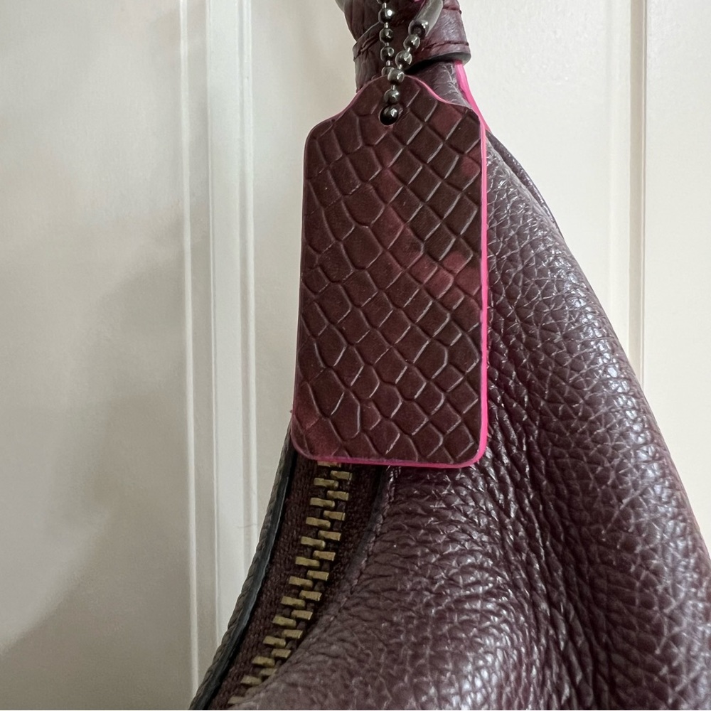 Coach Exotic Trim East West Harley Hobo in Oxblood - Picture 5 of 14